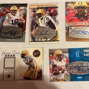LSU Football Trading Card Collection
4 Autographs and 1 Jersey card